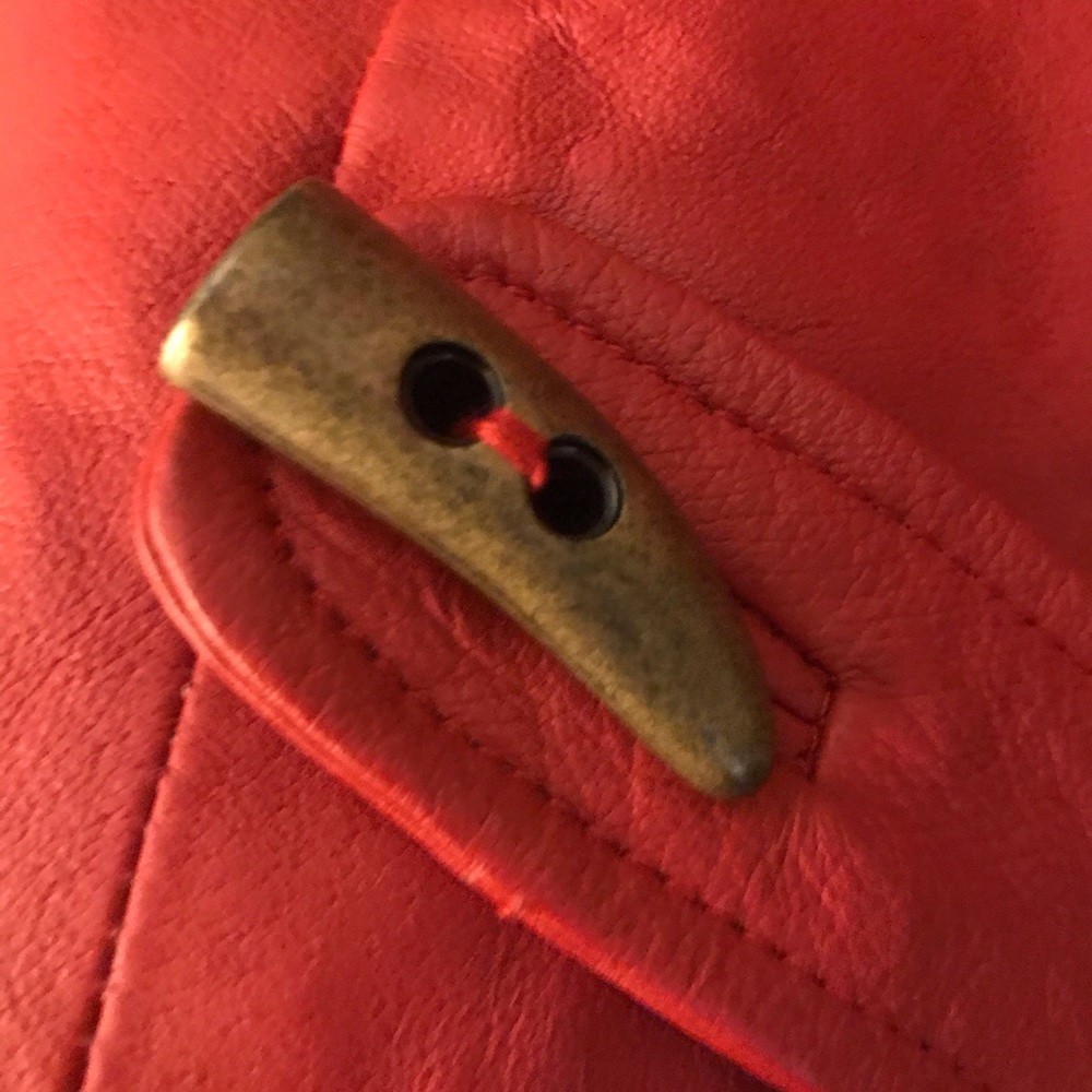 🔥Red leather coat🔥 - Picture 3 of 8
